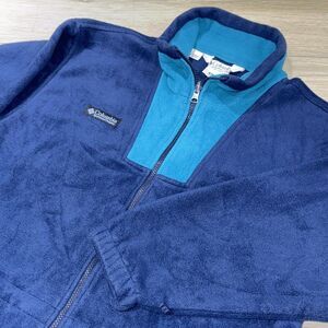 Columbia Sportswear Full Zip Fleece Jacket Women's M Blue Teal Outdoor Ski Thick